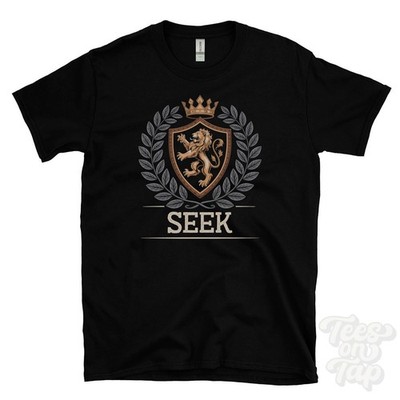 SEEK FANTASY WAPPEN T-SHIRT Neuheit Parodie Familienname Wappen