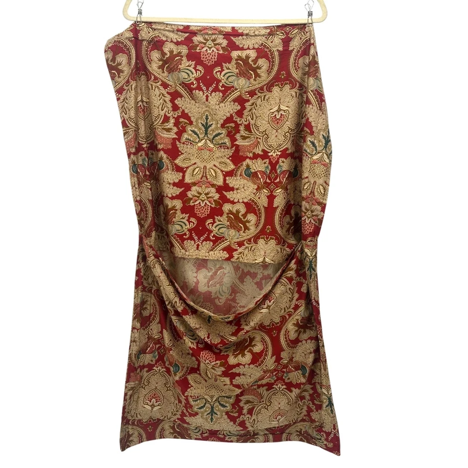 Vintage Ralph Lauren Home King Size Pillow Sham Red Paisley Sateen 1 EA - Image 3 of 4