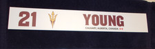 ARIZONA STATE Alex Young #21 locker room nameplate 2023-2024 hockey season