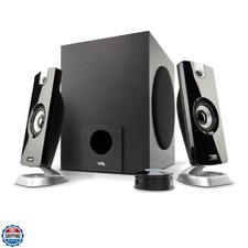 CA-3090 2.1 Speaker System with Subwoofer with 18W of Power   Easy Setup and ...