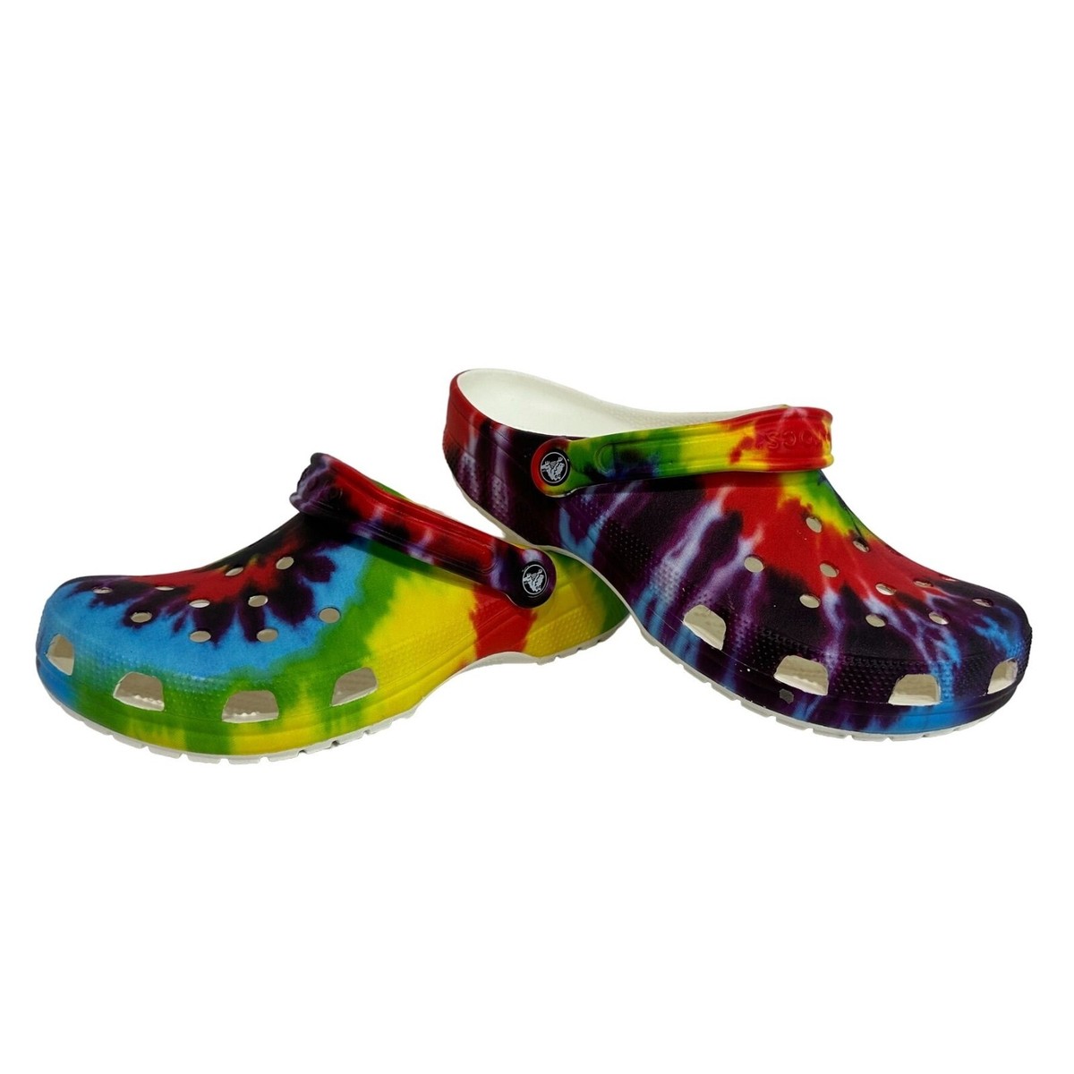 NEW Crocs Baya Tie - Dye Clogs 9 Amazon.com | Crocs Baya Seasonal Printed Clog, white  main image 4