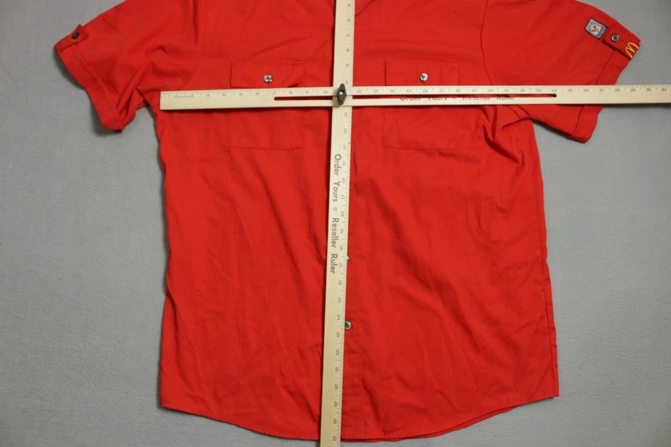 Camisa Mcdonald's Abotonada Empleado Hombre Grande Roja Comida Rápida Foto 3 de 4