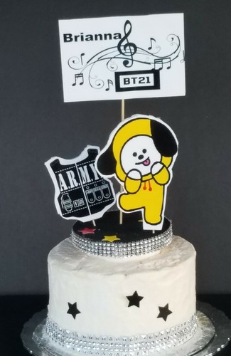 BT21 BTS BTS21 8 members 1pcs 3D personalize cake topper birthday favor - Picture 2 of 9