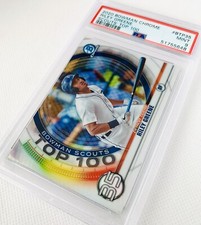 2020 Bowman Chrome Riley Greene Scout’s Top 100 PSA 9 Mint Tigers Top Prospect