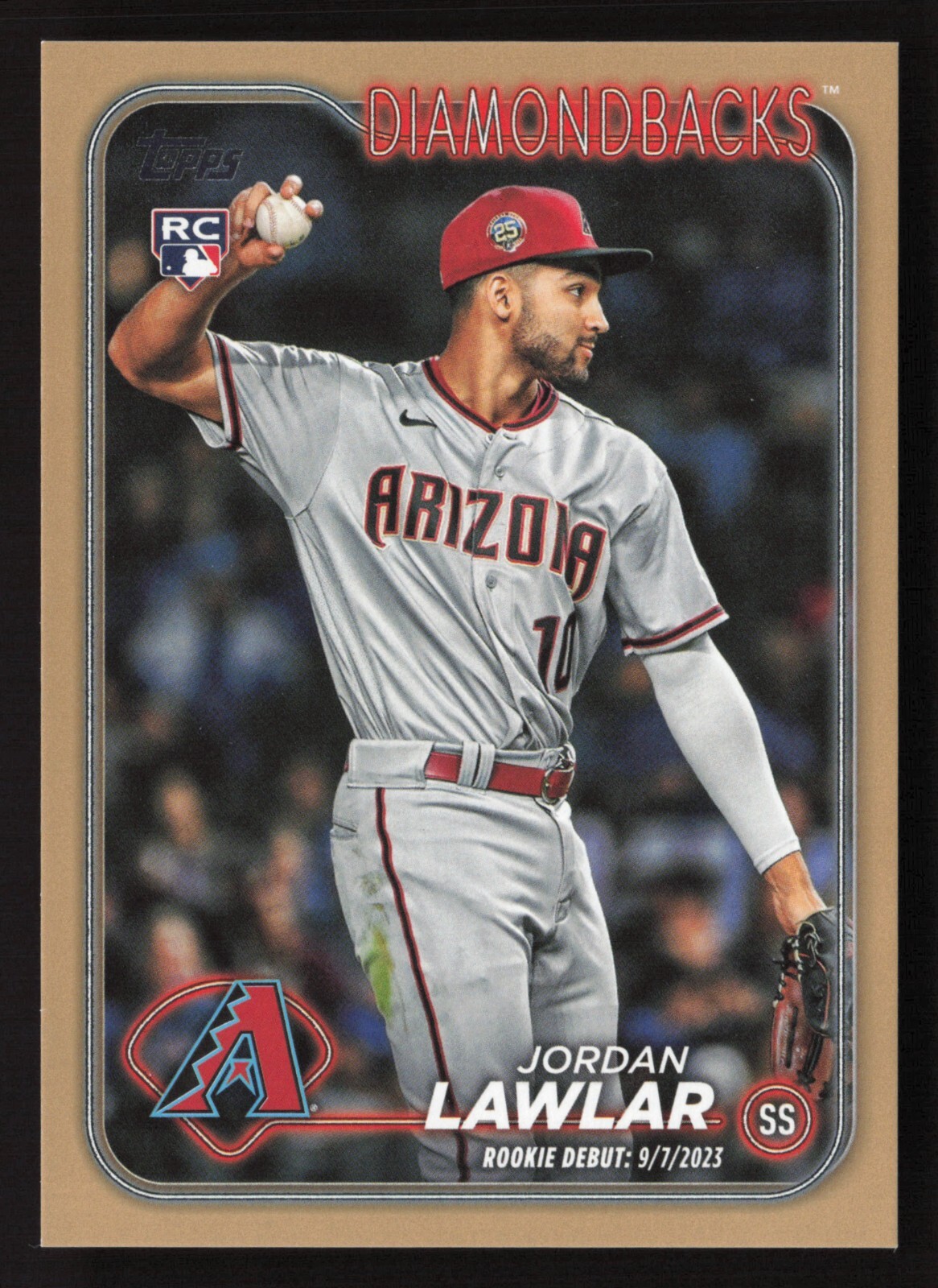 2024 Topps Update #US41 Jordan Lawlar RC GOLD /2024 Debut Arizona Diamondbacks