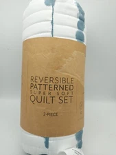 Reversible Patterned Super Soft Quilt Set 2 Pcs Twin/Twin XL