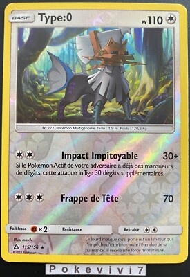 Pokemon Karte TYPE:0 115/156 Rare REVERSE Sonne & Mond 5 SL5 FR NEU