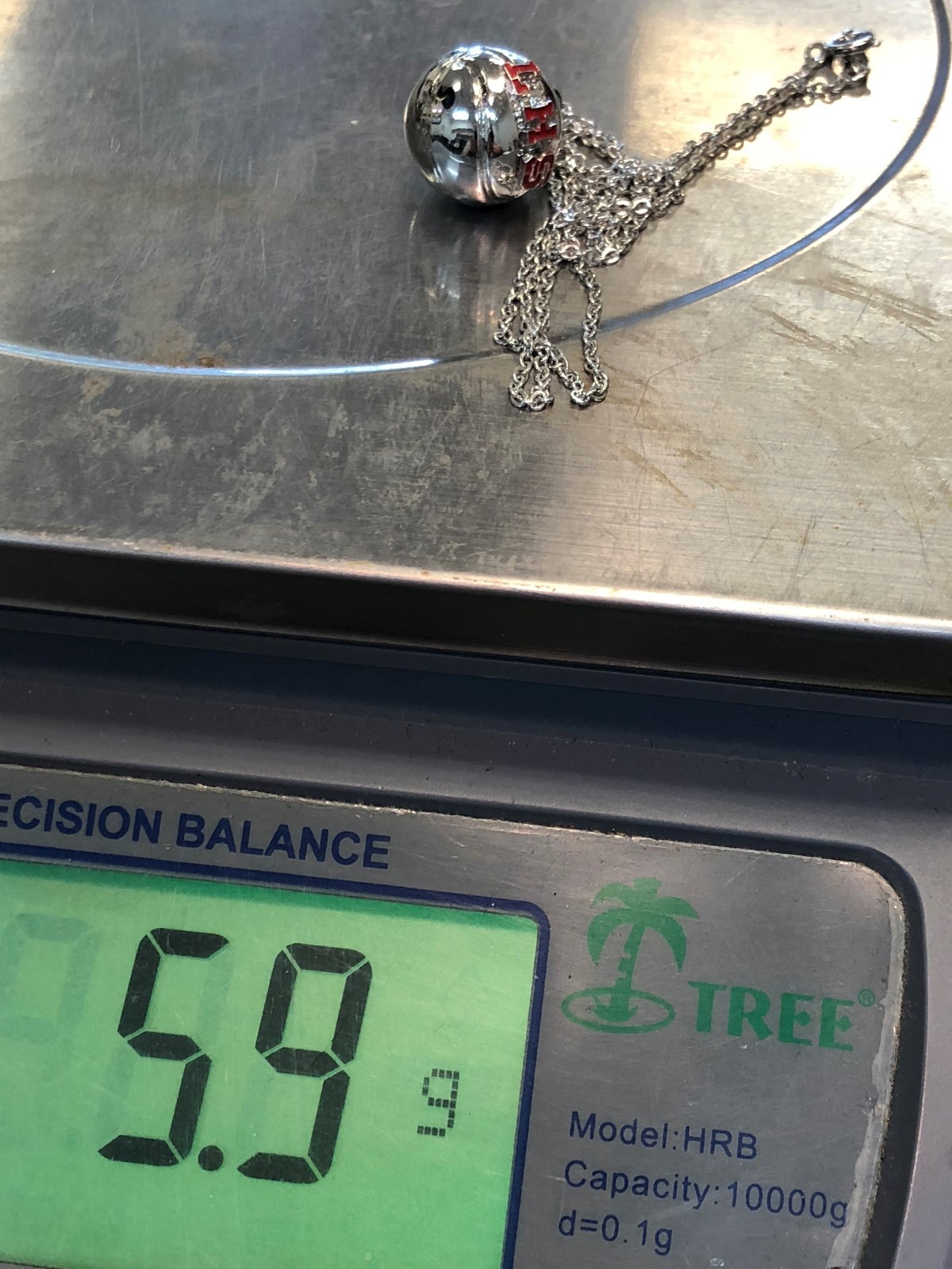 Solid Sterling Silver 925 Basketball Pendant Neck… - image 11