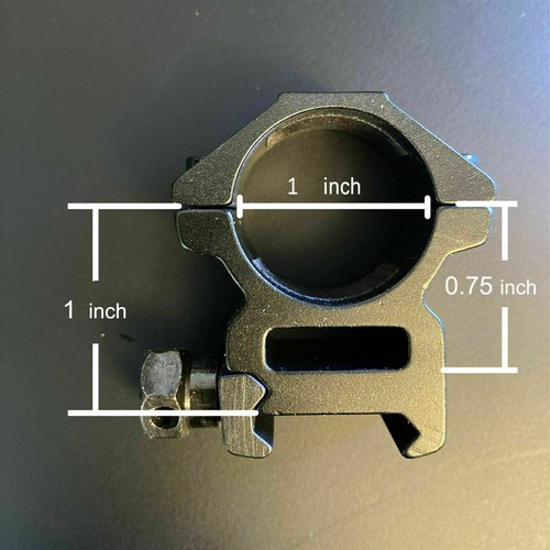2Pack Picatinny Rifle Scope Rings High Profile For Scope Mount 1 Inch Heavy Duty - Picture 8 of 12