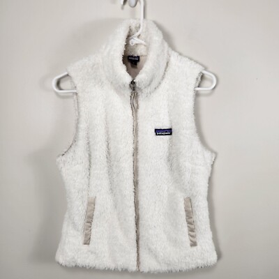 Patagonia Los Gatos Fleece Vest Off White Sz Medium Womens