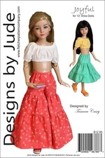 Joyful , Doll Clothes Sewing Pattern for 12" Anne Doll Tonner
