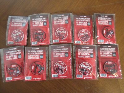 Marvel Coca-Cola Pin Set aus Mexico Comic Cartoon Marvel Universum - Bild 1 von 3