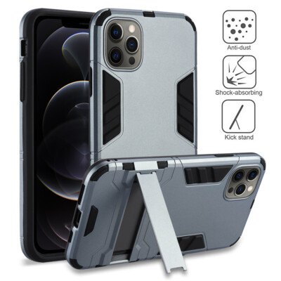 for Samsung S20/Note20/iPhone 11/12/13 Pro Max Case Slim Kick-stand Armor Case