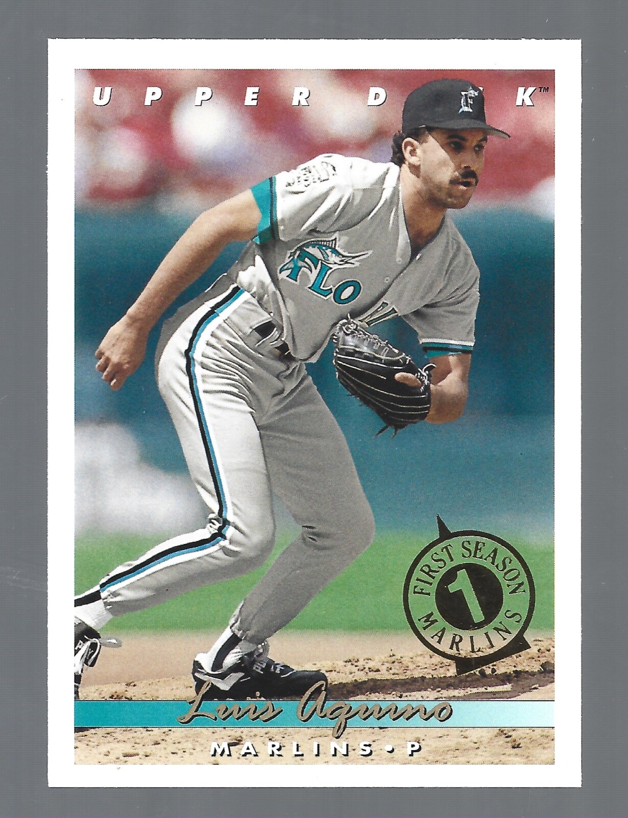 1993 Upper Deck Florida Marlins First Season #711 Luis Aquino Miami Baseball 