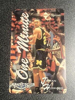 1995 Classic Assets Phone Cards One Minute Juwan Howard