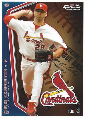 CHRIS CARPENTER ST LOUIS CARDINALS FATHEAD TRADEABLES REMOVABLE STICKER 2010 #52
