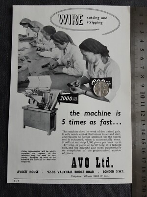 Werbedruck Avo Ltd 92-96 Vauxhall Bridge Road Industry London SW1 1959