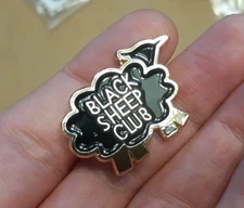 BLACK SHEEP CLUB PIN funny metal enamel lapel hat badge pinback of the family