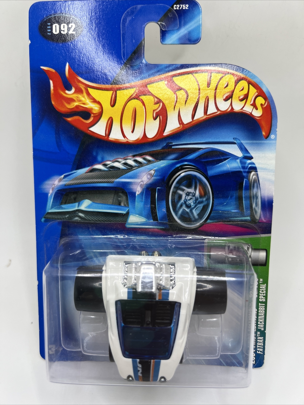 Hot wheels 2004 First Editions FatBax JackNabbit #92/100 White New
