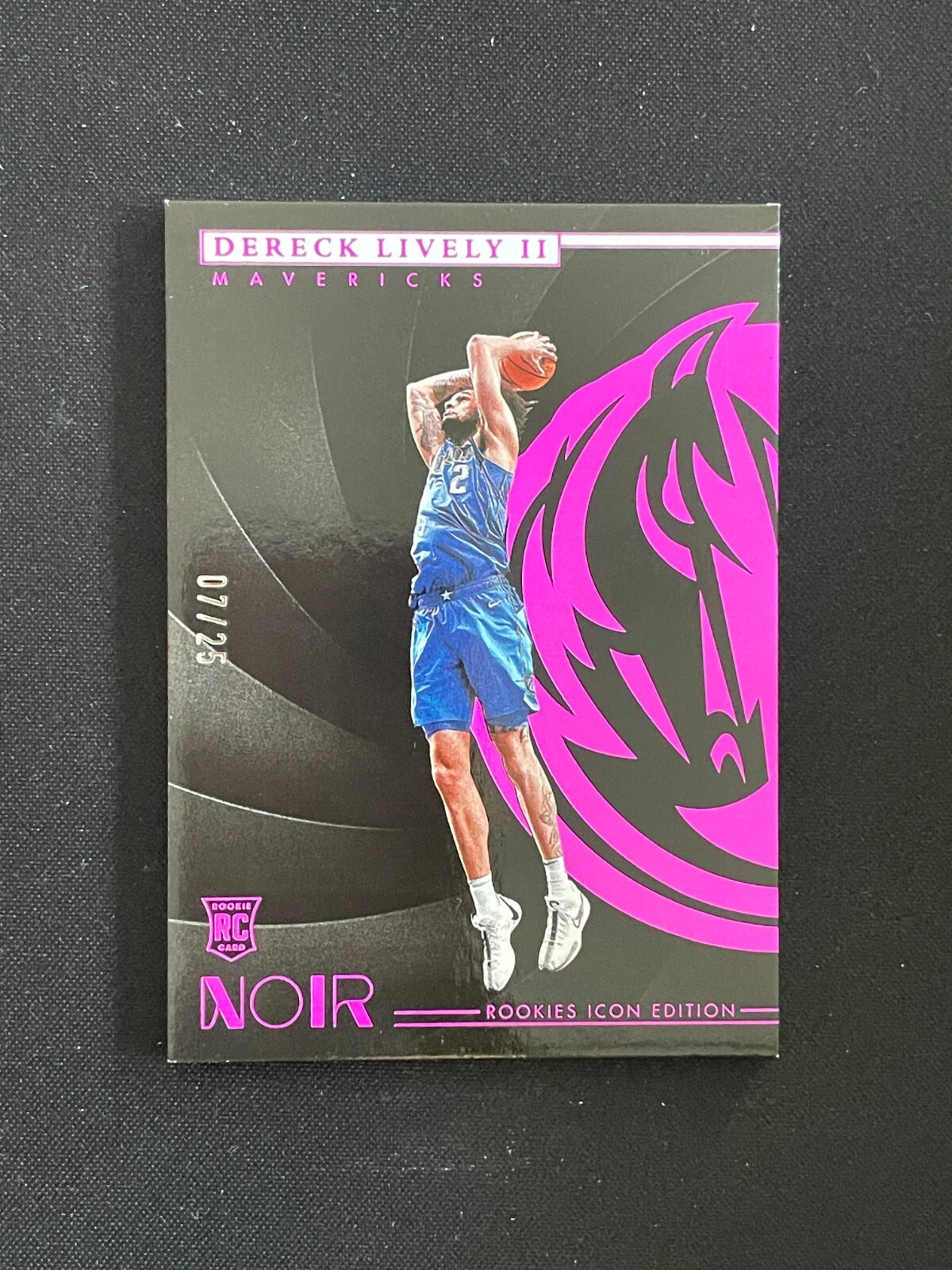 Dereck Lively II 2023-24 Panini Noir RC Icon Edition Holo Red 07/25 #200