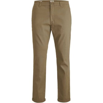 Jack & Jones Herren Chino Hose Jpsbolton Jjidave Akm Beige Stretch Slim Fit