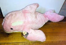 Large Sigikid Pink Killer Whale Plush Stuffed Animal Vintage Rare Retired NWT