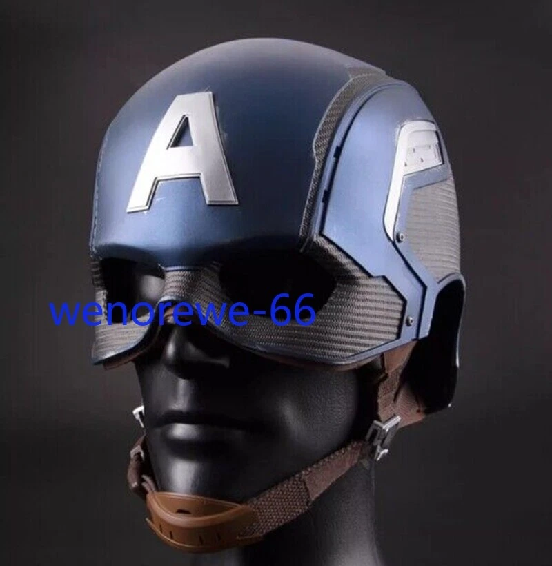 US Ship!! 1/1 Wearable Captain America Helmet Marvel Halloween Cosplay Mask Prop - Image 2 of 4