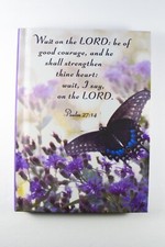 Butterfly Lined Journal Notebook - Christian Gift - KJV Bible Verse