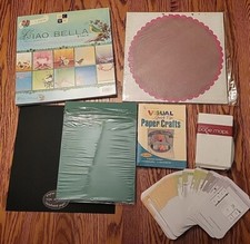 Scrapbook Paper Book Page Layout Cards extras Huge Lot Crafts N