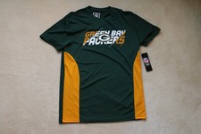 T-shirt PACKERS z funkcjonalnej tkaniny rozm. L (Large), zielony żółty - fajny design