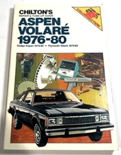 Chilton 6637 Aspen Volare 1976-1980 Repair and Tune-Up Guide