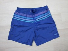 Vintage Catalina Men's Swim Trunks M Blue Lined Drawstring Striped Shorts
