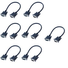 10pcs/pack VGA 15Pin Male to Male Plug Computer Monitor Cable Wire Cord 1FT/30CM