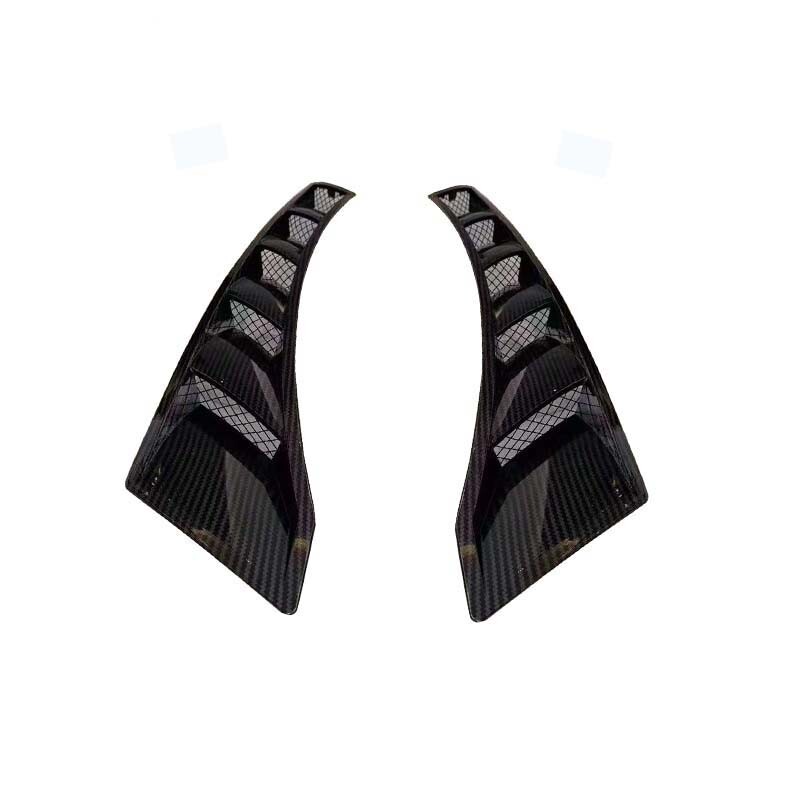 Carbon Fiber Front Side Fender Scoops Fin Vents Trim For Nissan GTR R3