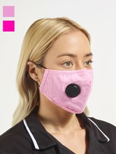 50 x Pink Valved Breathable Cotton Face Mask - DUST FLU FUMES DENTIST NAIL SALON