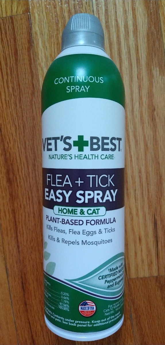 Plant based Formula Vet's Best Flea +Tick Easy Spray Home Cat