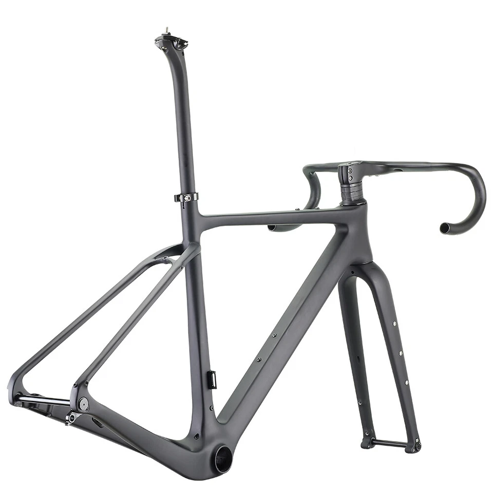 Bicicleta de estrada AIRWOLF T1100 quadro de cascalho de carbono bicicleta ciclocross - Imagem 3 de 4