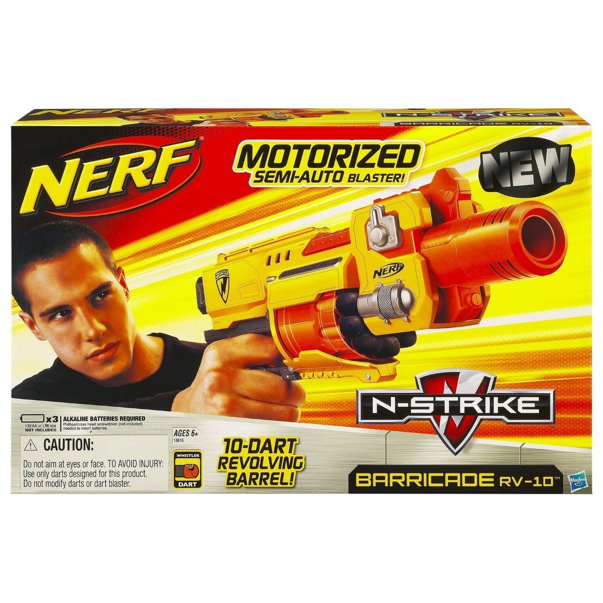 Nerf Gun Barricade RV-10 Dart Blaster - Motorised Semi - Auto Toy