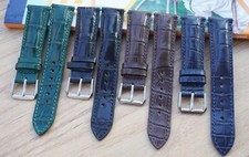 20mm/18mm Real Crocodile A Skin Leather Watch Strap Band With Buckle