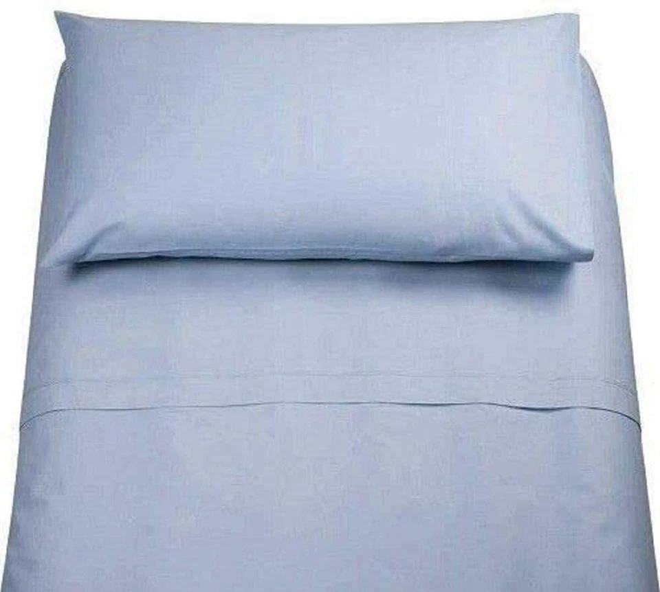 Set Lenzuola Letto Singolo Cotone Sotto Sopra + Federa Vari Colori Tinta Unita - Immagine 2 di 4