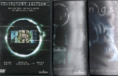 Ring 1 + Ring 2 + Rings - Naomi Watts, Martin Henderson, Simon Baker - 3 DVDs