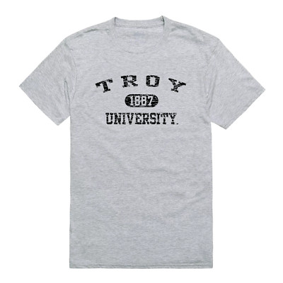 Troy University Trojans Arch Logo Cotton T-Shirt - White