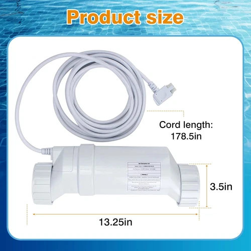 For Hayward-W3T-Cell-15-Replacement Salt Cell With 15-FT Cable - 40,000 Gallons - Picture 2 of 7
