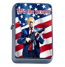 President Donald Trump 2024 L7 Windproof Refillable Flip Top Oil Lighter