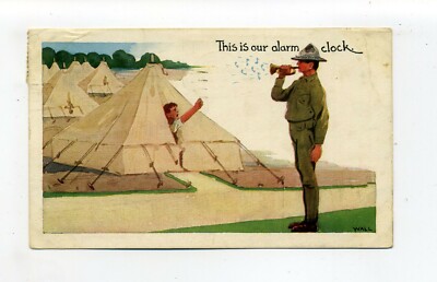 Antique 1918 postcard, Military, Postmark Rockford IL, chatty msg - Rifle Range