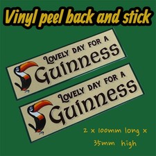 Lovely Day For A Guinness vinyl sticker man cave pub bar Toucan Beer Export sign