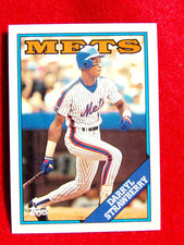 RARE vintage 1988 DARRYL STRAWBERRY topps 710 N.Y. METS MLB BASEBALL CARD