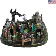 Spooky Town Graveyard Party with 4.5V Adapter - Perfect for Halloween Gatherings