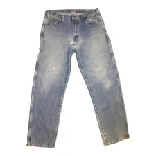 Men’s Dickies Carpenter Relaxed Fit Blue Denim Workwear Jeans 34w 32L