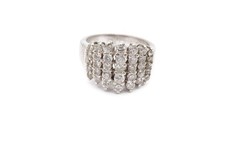 Sterling Silver 925 Cubic Zirconia Ring Size 7 C3